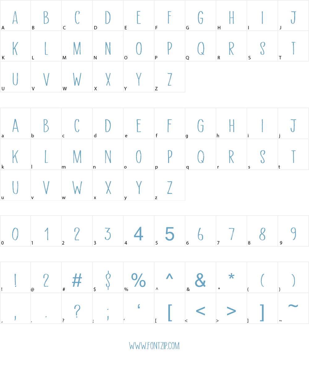 Aceituna DEMO Font Character